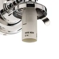 Astro Wandleuchte Nostalgie Lampe Leuchte Wandlampe Chrom Glas Beleuchtung modern Neu