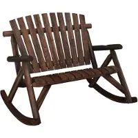 vidaXL Garten-Schaukelbank 2-Sitzer 123x96x102 cm Massivholz Fichte
