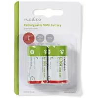 Nedis BANM40HR142B Wiederaufladbarer Ni-MH-Akku C 1,2 V DC 4000 mAh 2er-Pack