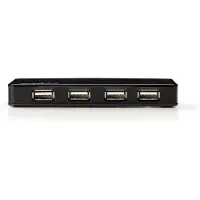 Nedis UHUBU2730BK USB-Hub USB-A Stecker auf Buchse 7-Port USB 2.0 7x USB