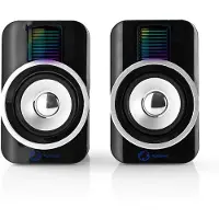 Nedis Gaming-Lautsprecher | Lautsprecherkanäle: 2.0 | USB Power | 3,5 mm Male | 30 W | RGB | Lautstärkeregelung