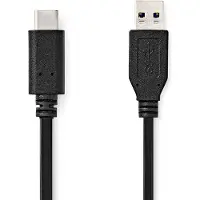 Benel Nedis CCGB61650BK10, 1 m, USB C, USB A, USB 3.2 Gen 2 (3.1 Gen 2), 10 Gbit/s, Schwarz