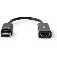Nedis CCGT37150BK02, 0,2 m, HDMI Typ A (Standard), DisplayPort, Weiblich, Männlich, Gerade