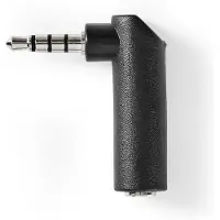 Nedis CAGP22980BK Stereo-Audio-Adapter 3,5 mm Stecker auf Buchse Metall Schwarz