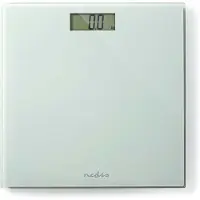 Nedis PESC500WT Personenwaage digital gehärtetes Glas bis 150 kg LCD Weiß