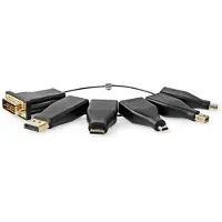 Nedis Gold Multiadapter Auf Hdmi-buchse Dp/dvi/microhdmi/minihdmi/minidp/usb-c Pvc-beschichtet