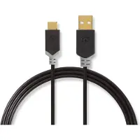 Nedis CCBW60601AT20 USB-Kabel USB 2.0 USB-A auf USB-C Stecker 60 W 2 m Anthrazit