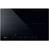 Whirlpool WF S7977 CPNE, Schwarz, Integriert, 77 cm, Zonen-Induktionskochfeld, Glaskeramik, 4 Zone(n)