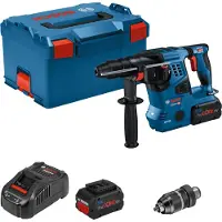 Bosch Akku-Bohrhammer mit SDS plus GBH 18V-28 CF, 2 x Akku ProCORE18V 8.0Ah in L-BOXX