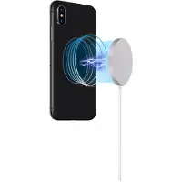 Grundig Magnetisches Qi-Ladegerät - 15W - Inkl. USB-C Kabel 1 Meter - Schützt vor Überstrom - Kompaktes Design - Silber