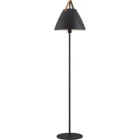 Nordlux Stehlampe Strap aus Metall mit Lederband, schwarz