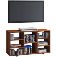 Ebuy24 Fetino TV Tisch 8 Ablagen Nussbaum Nachbildung.