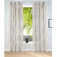 My Home Gardine "Dimona", (2 St.), 2-er Set, transparent, Voile, Polyester, Wellen