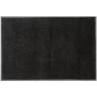 Otto Home Fußmatte "Lavea" Gr. 60, schwarz, B:60cm H:9mm L:90cm, Kunstfaser, Teppiche, Fußmatte, Schmutzfangmatte, Uni-Farben, In- und Outdoor-Teppich, waschbar