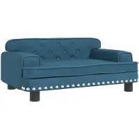 vidaXL Hundebett Blau 70x45x30 cm Samt