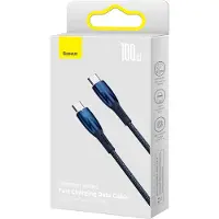 Baseus USB-C cable for USB-C Glimmer Series, 100W, 1m (Blue)