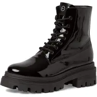 Tamaris Damen Schnürstiefeletten Schwarz Synthetik Größe: 39