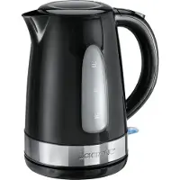 Clatronic WKS 3576, 1,5 l, 2200 W, Schwarz, Edelstahl, Edelstahl, Wasserstandsanzeige, Überhitzungsschutz