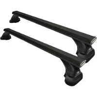 Farad Dachgepäckträger, geeignet für Mercedes C-Klasse Sedan W204, Baujahre 2008 bis 2014, mit Befestigungspunkten - Aluminium - Hohe Tragfähigkeit: 100 kg - Wingbar, Schwarz - Marke: