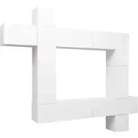 vidaXL 9-tlg. TV-Schrank-Set Weiß Holzwerkstoff