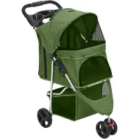 vidaXL Hundewagen Faltbar Grün 80x46x98 cm Oxford-Gewebe