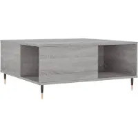 vidaXL Couchtisch Grau Sonoma 80x80x36,5 cm Holzwerkstoff