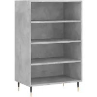vidaXL Highboard Betongrau 57x35x90 cm Holzwerkstoff
