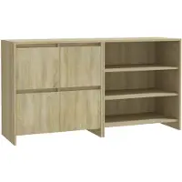 vidaXL 2-tlg. Sideboard Sonoma-Eiche Holzwerkstoff