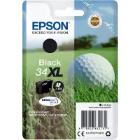 Epson Golf ball 34XL Golfball DURABrite Ultra Single Black Tinte, High (L) Yield, Schwarz, Tinte auf Pigmentbasis, 16,3 ml, 1 Stück(e), 1100 Seiten