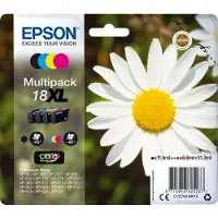 Epson Daisy 18XL Gänseblume Claria Home Multipack 4 Farben Tinte, High (L) Yield, Schwarz, Cyan, Magenta, Gelb, 11,5 ml, 6,6 ml, 1 Stück(e), 470 Seiten