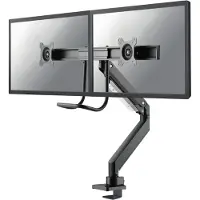 NeoMounts 2-fach-Monitor-Tischhalterung NM-D775DXBLACK, bis 32“, neig-/dreh-/schwenkbar, mit Griff
