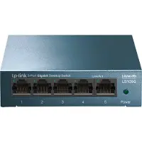TP-LINK 5-Port Desktop Switch (10/100/1000Mbit/s), Unmanaged, Gigabit Ethernet (10/100/1000), Wandmontage