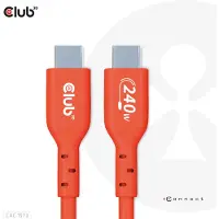 Club 3D CLUB3D USB2 Type-C Bi-Directional Cable, Data 480Mb,PD 240W(48V/5A) EPR M/M 2m, 2 m, USB C, USB C, USB 2.0, 0,48 Gbit/s, Rot