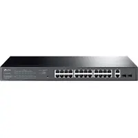 TP-LINK 28-Port Gigabit Easy Smart Switch mit 24-Port PoE+, Managed, L2, Gigabit Ethernet (10/100/1000), Power over Ethernet (PoE), Rack-Einbau, 1U