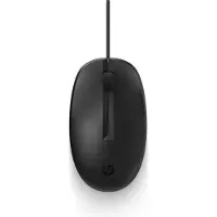 HP 125 Kabelgebundene Maus, Beidhändig, USB Typ-A, 1200 DPI, Schwarz