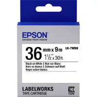Epson Etikettenkassette LK-7WBN - Standard - schwarz auf weiß - 36mmx9m, Schwarz auf weiss, Japan, LabelWorks LW-1000P LabelWorks LW-900P, 3,6 cm, 9 m, 1 Stück(e)