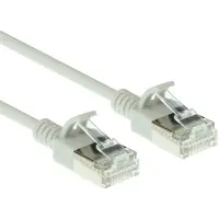 ACT Graues 0,25 Meter langes LSZH-U/FTP-Cat-6a-Datencenter-Slimline-Patch-Kabel mit RJ45-Anschlüssen und Knickschutz, 0,25 m, Cat6a, U/FTP (STP), RJ-45, RJ-45, Grau