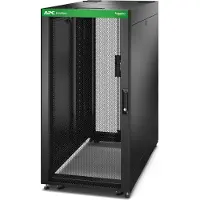 Schneider Electric ER6402 Easy Rack 600mm/24HE/1000mm mit Dach, Seitenwand, Rollen, Füßen und 4 Halterungen, ohne Boden, schwarz