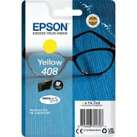 Epson 408 Brille DURABrite Ultra Single Yellow Tinte, High (L) Yield, Gelb, Tinte auf Pigmentbasis, 14,7 ml, 1 Stück(e), Einzelpackung