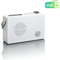 Lenco PDR-030WH Tragbares DAB+/FM-Radio Akku Senderspeicher Weckfunktion Weiß