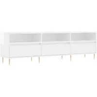 vidaXL TV-Schrank Hochglanz-Weiß 150x30x44,5 cm Holzwerkstoff