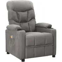 vidaXL Massagesessel Hellgrau Stoff
