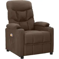 vidaXL Massagesessel Braun Stoff