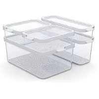 Rotho Cauma Set Kühlschrank Organizer 4,65l + 2l + 1,15l + 2x 1,2l transparent