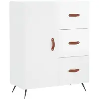 vidaXL Sideboard Hochglanz-Weiß 69,5x34x90 cm Holzwerkstoff