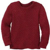 Disana - Kid's Aran-Pullover - Wollpullover Gr 110/116 rot