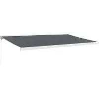 vidaXL Markise Einziehbar Anthrazit 5x3 m Stoff und Aluminium