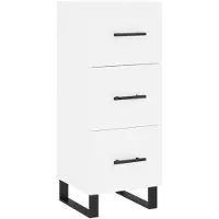 vidaXL Sideboard Weiß 34,5x34x90 cm Holzwerkstoff