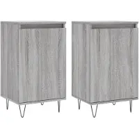 vidaXL Sideboards 2 Stk. Grau Sonoma 40x35x70 cm Holzwerkstoff