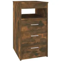 vidaXL Sideboard mit Schubladen Räuchereiche 40x50x76 cm Holzwerkstoff